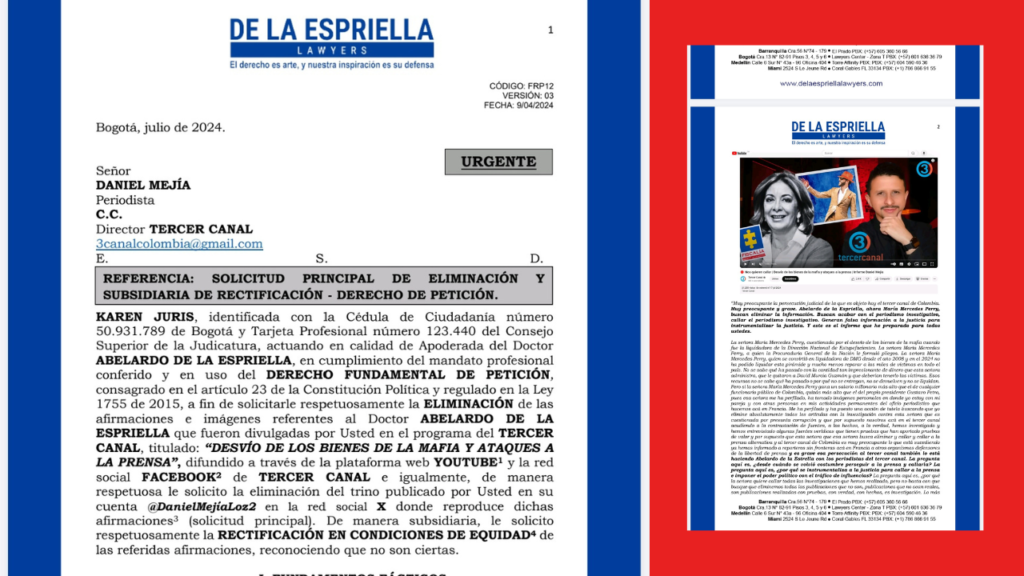 Daniel Mejía Lozano en la sede de la UNESCO en París denunciando amenazas contra periodistas
